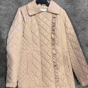 Jessica Simpson Quilted Beige Puffer Jacket